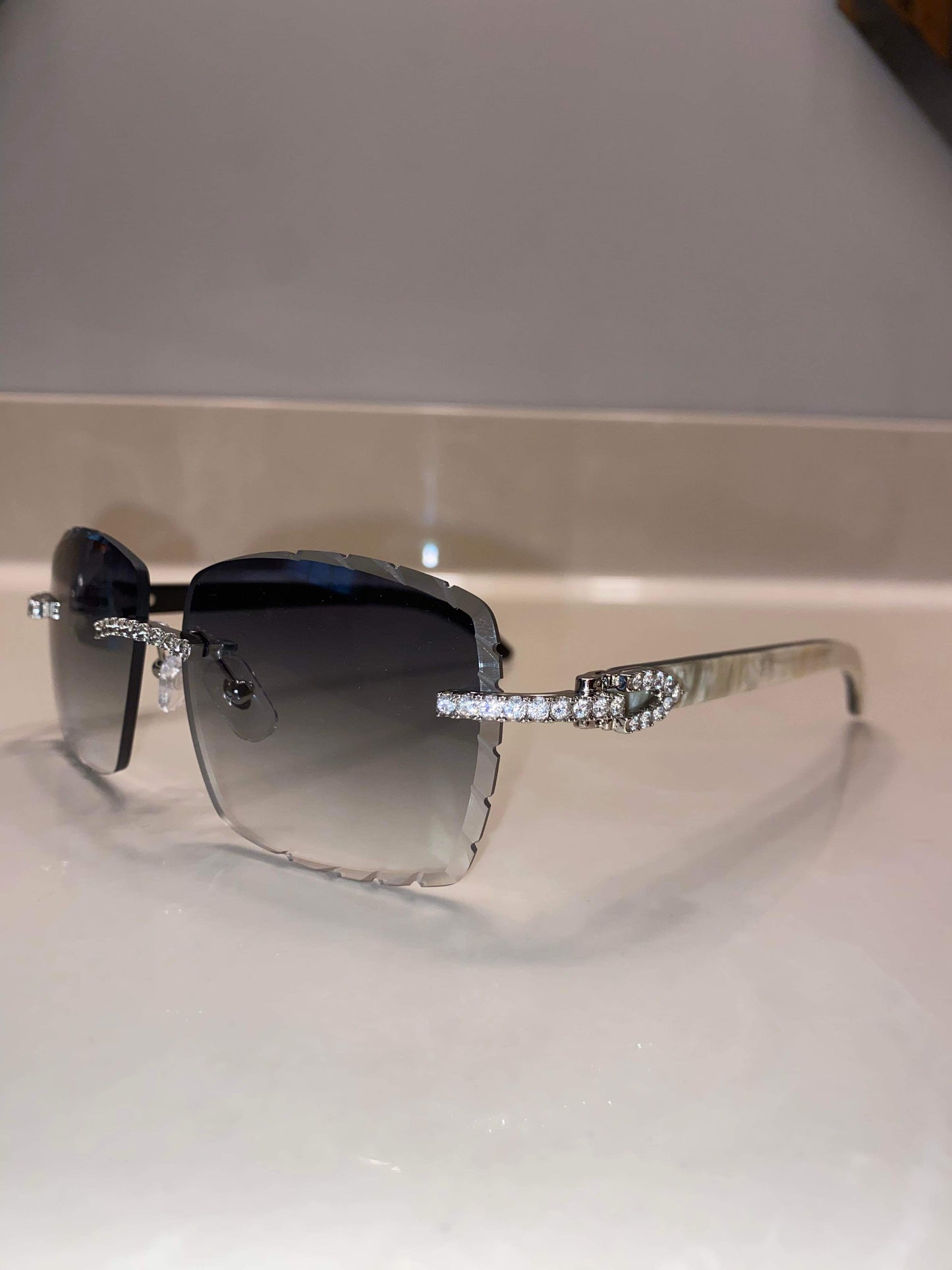 Made to order: Iced out moissanite Sunglasses