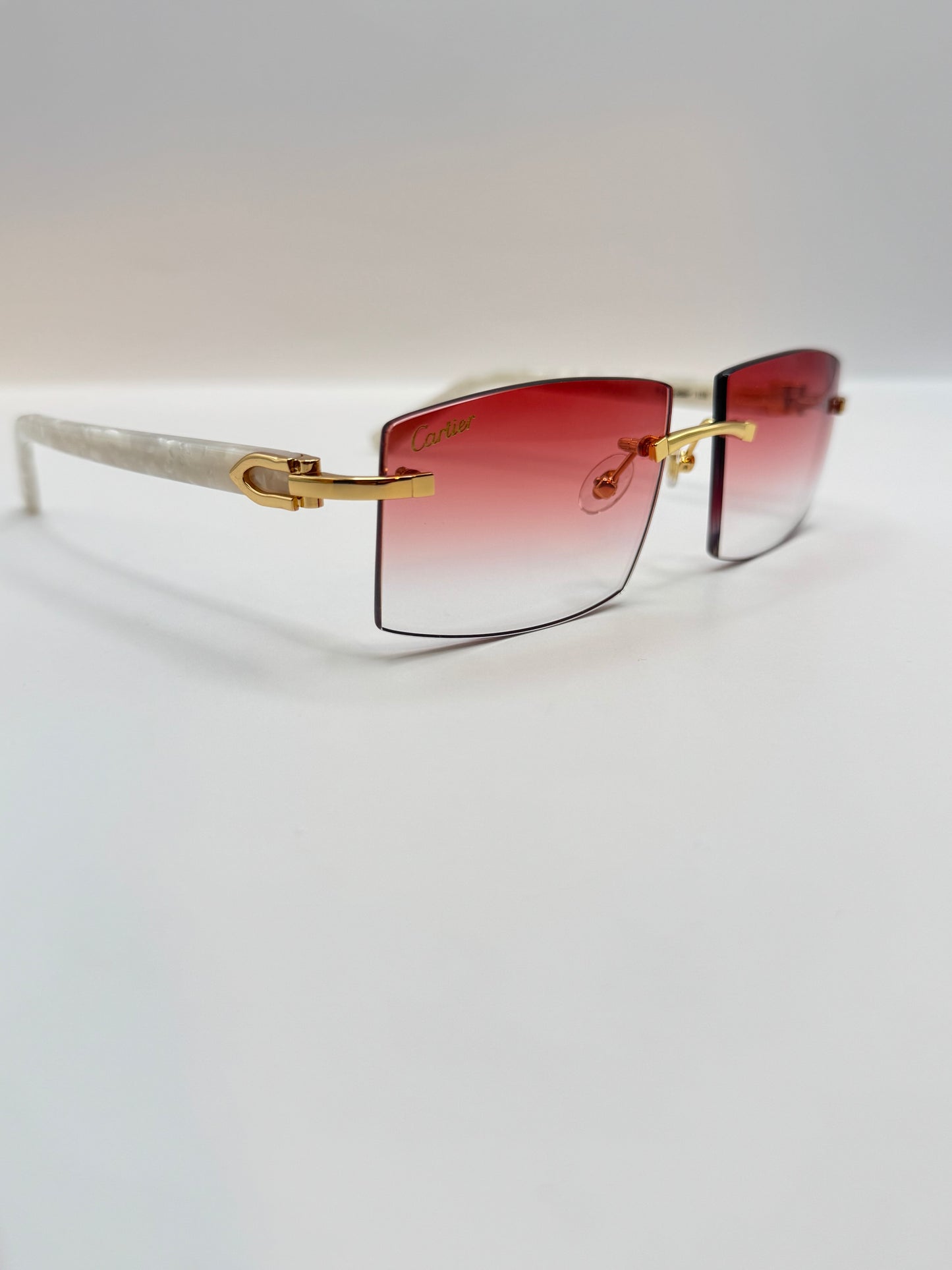 White acetate sunglasses