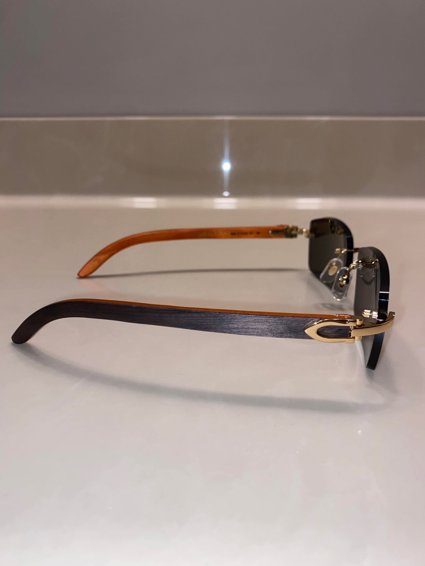 Black orange Wood glasses