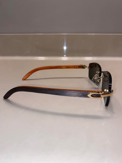 Black orange Wood glasses