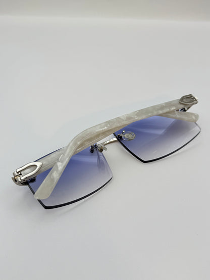 White acetate sunglasses