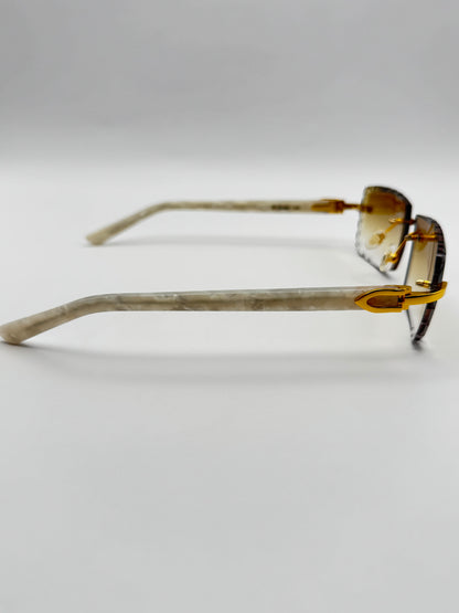 White acetate sunglasses