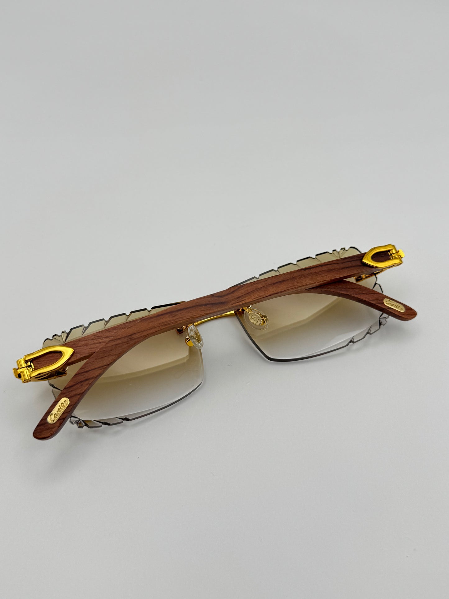 Diamond cut Wood Glasses