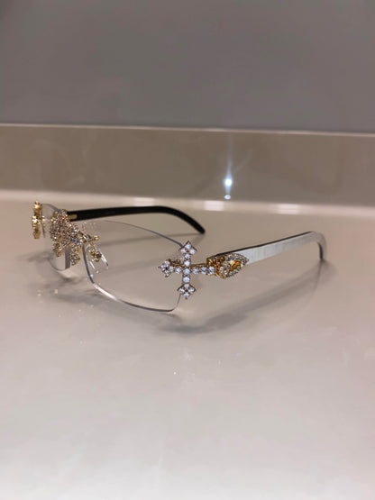 Iced out Cross glasses