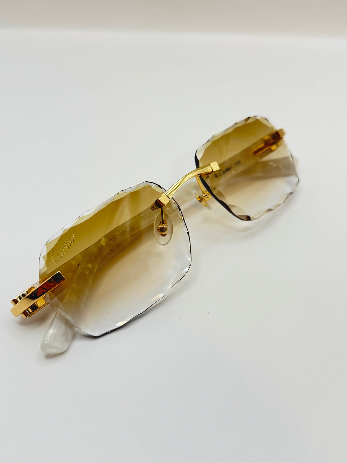 White acetate sunglasses