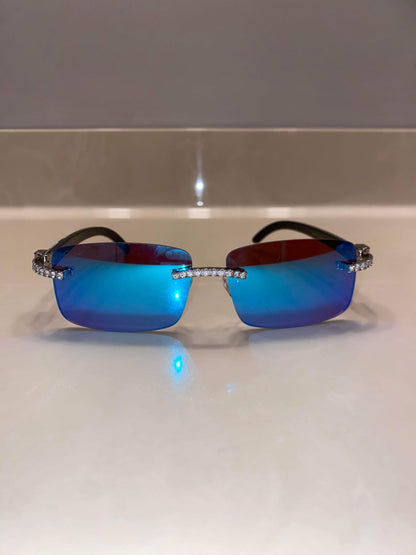 Made to order: Iced out moissanite Mirror Sunglasses