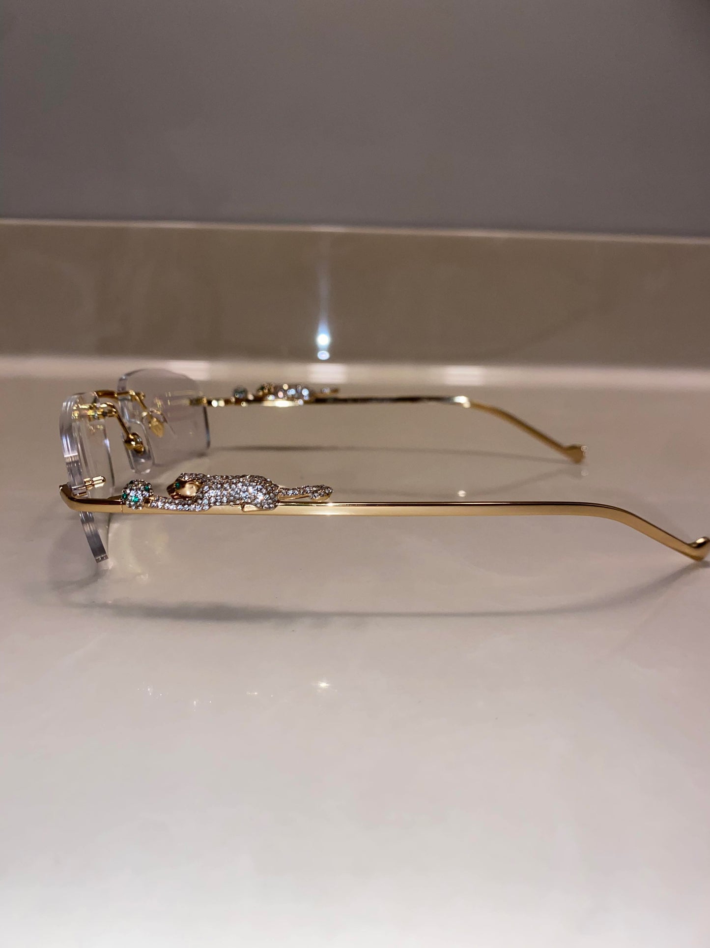 Iced out Panther Glasses