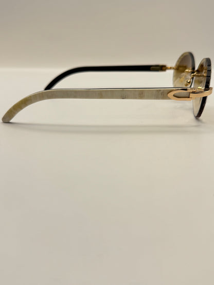 Retro White buff Sunglasses 54mm