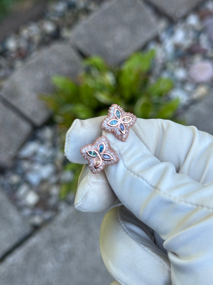 Moissanite flower Earrings