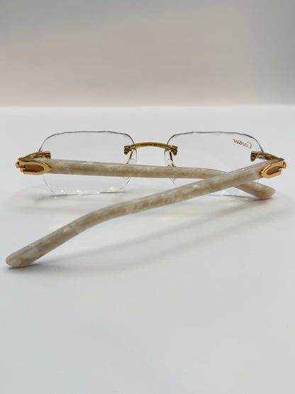 White acetate sunglasses