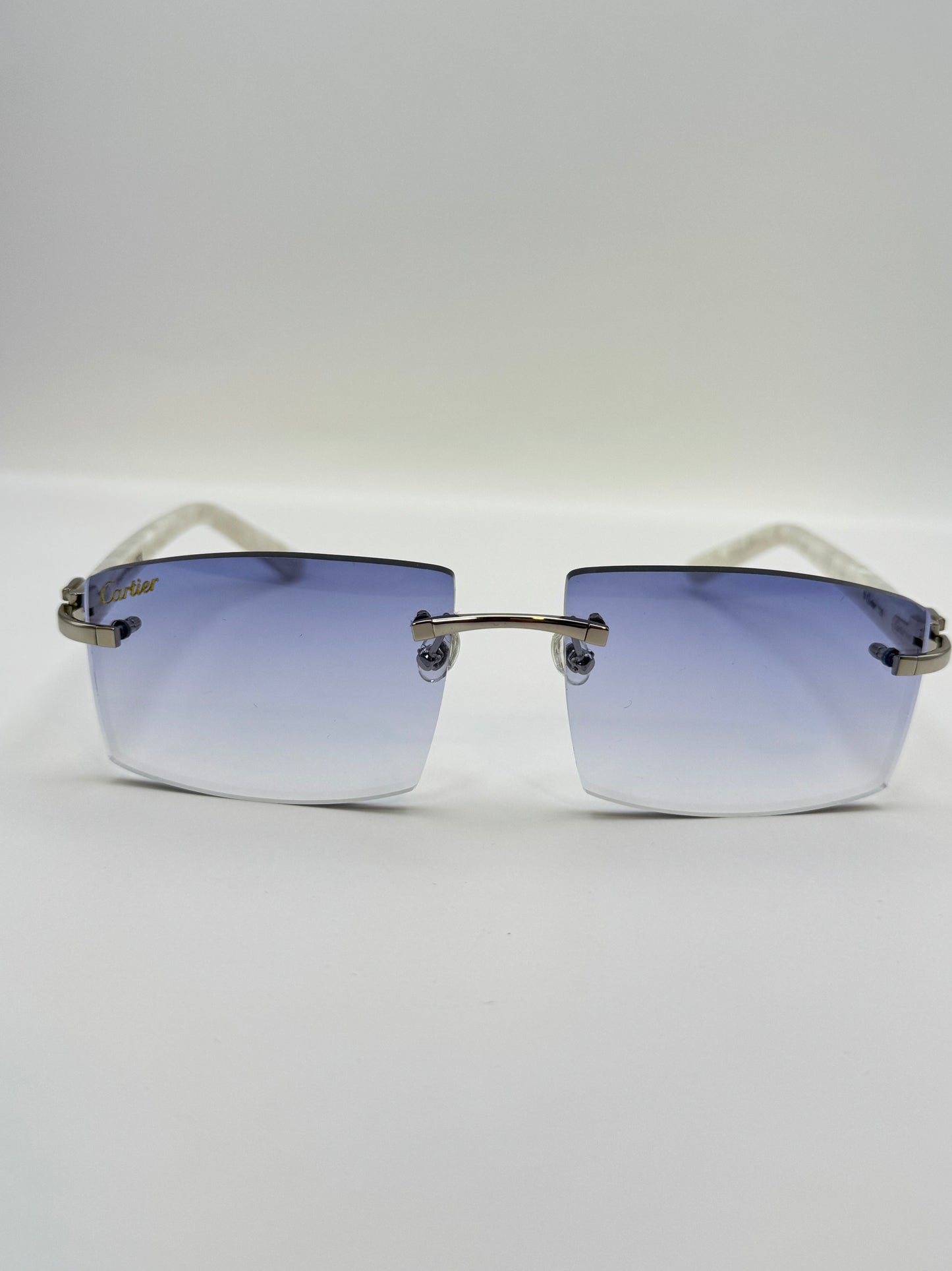 White acetate sunglasses