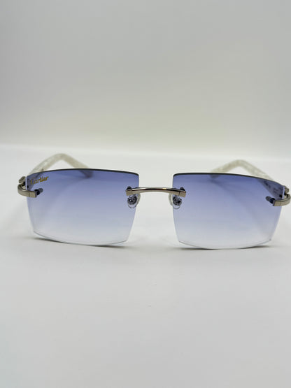 White acetate sunglasses