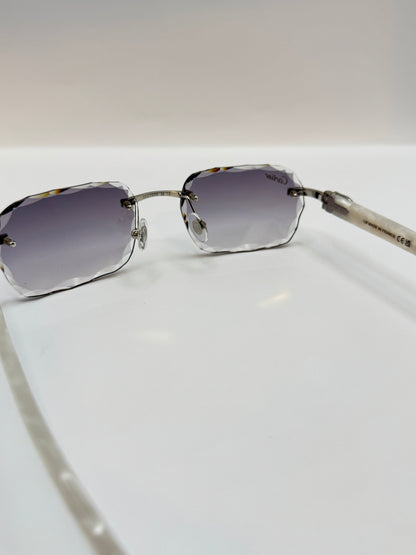 White acetate sunglasses