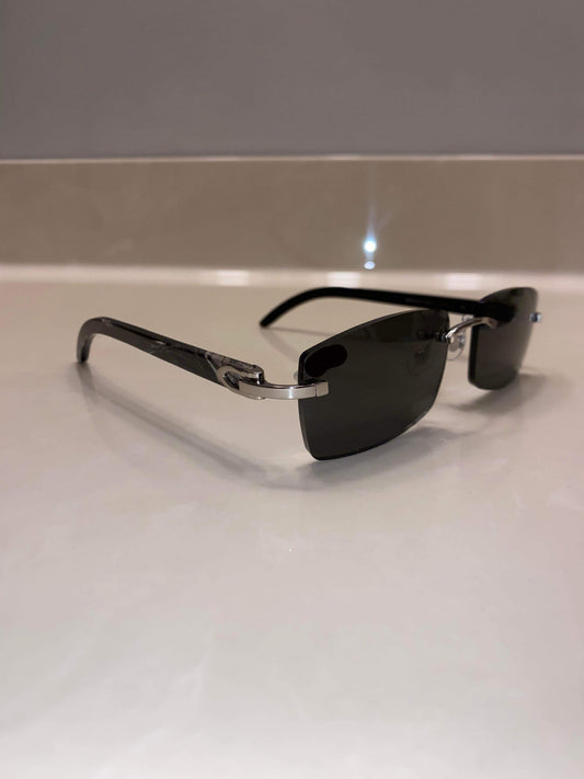 2023 black Rimless Sunglasses buffs