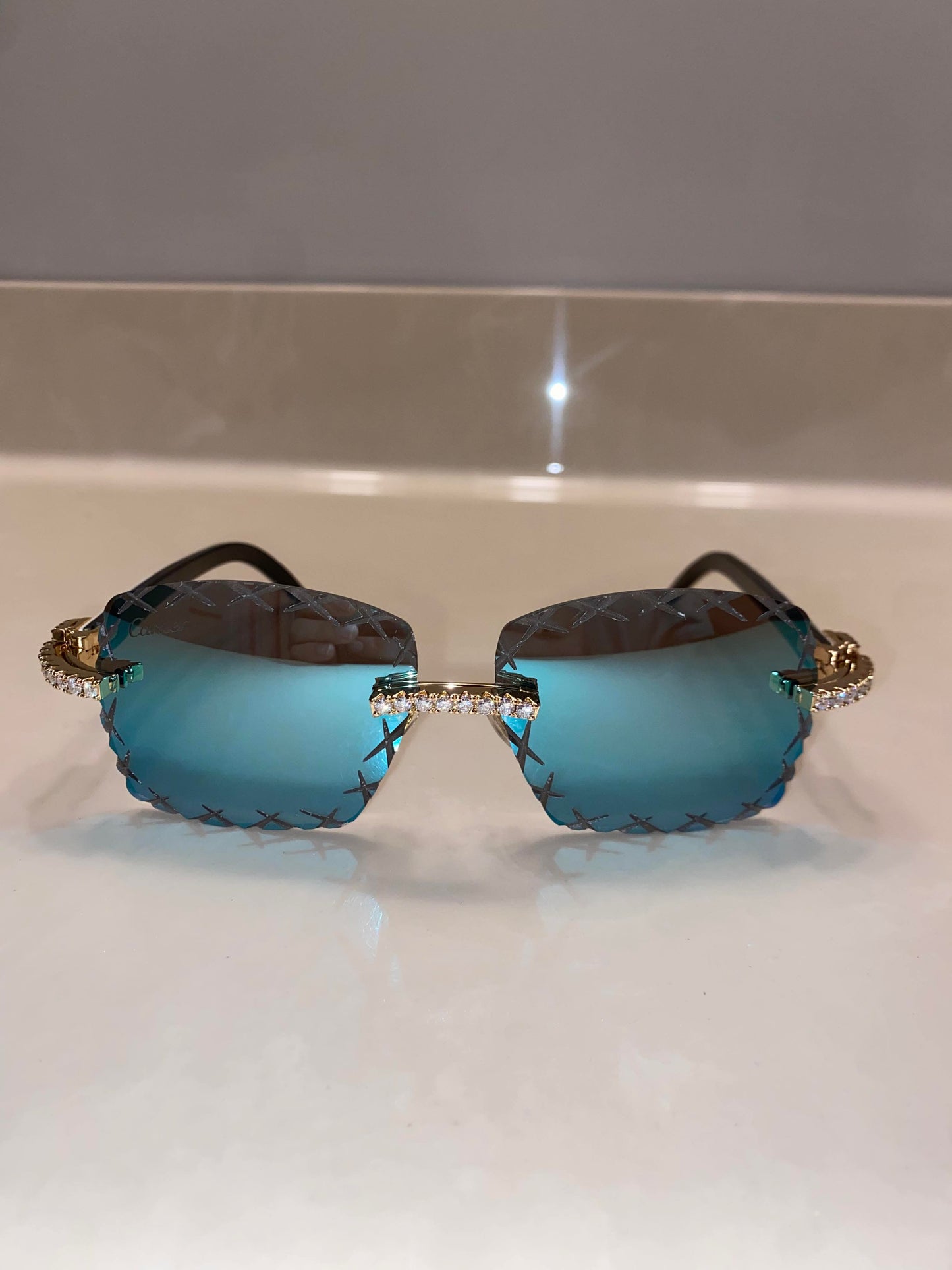 Custom moissanite mirror white buffs