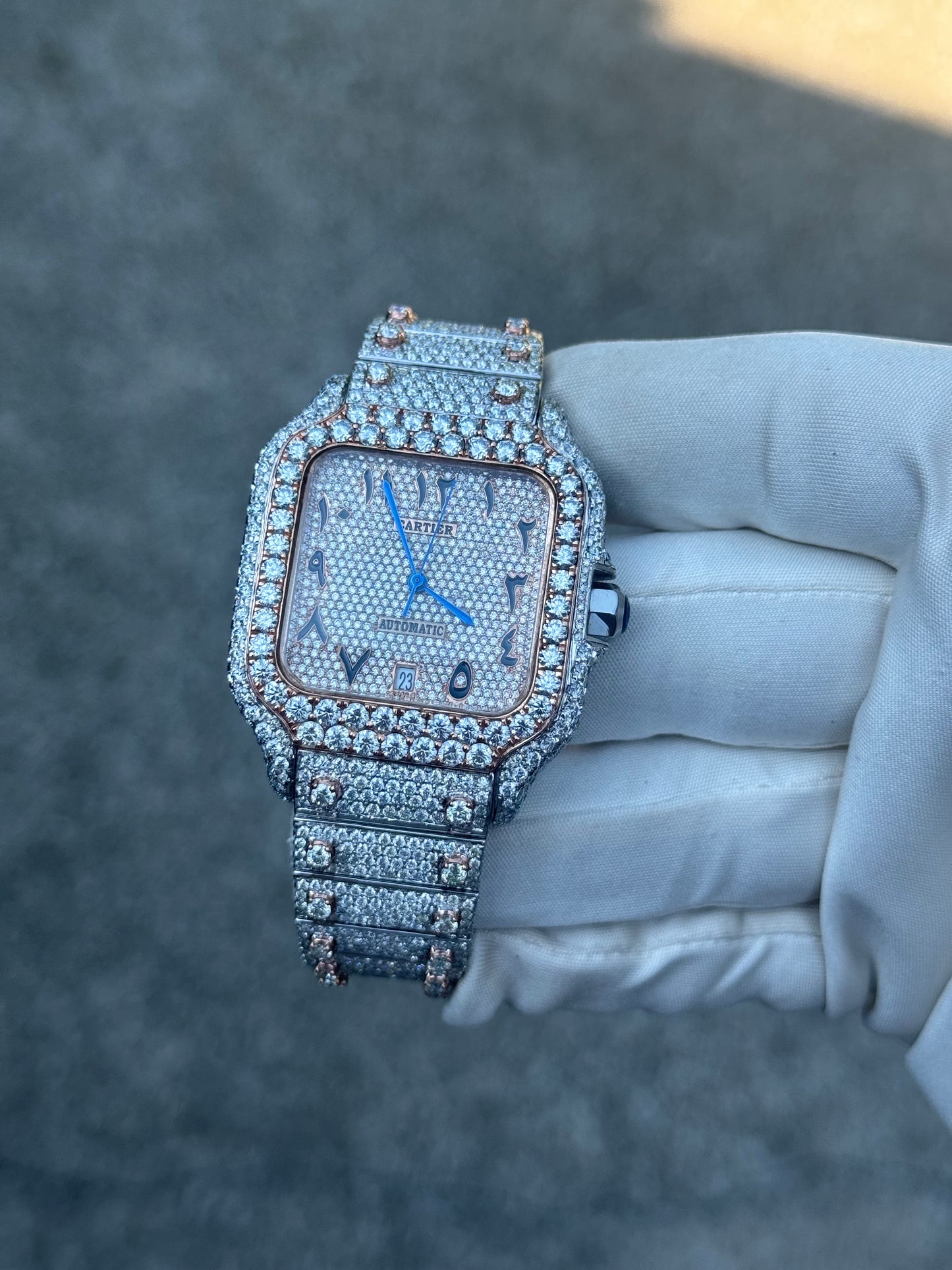 Custom Moissanite watch