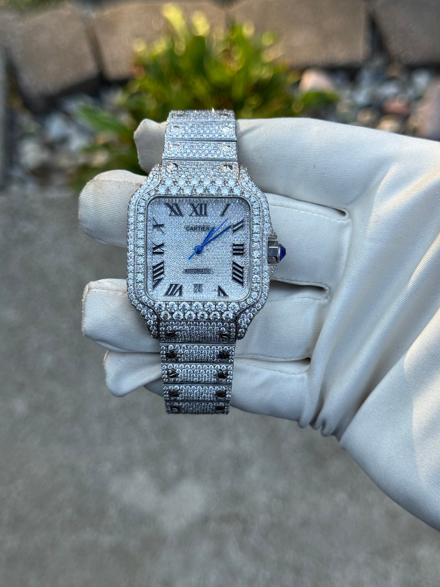 Custom Moissanite watch