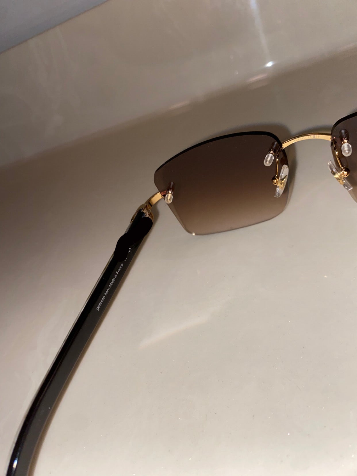 2023 Rimless Sunglasses White buffs