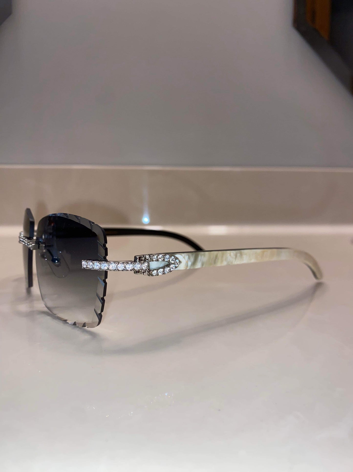 Made to order: Iced out moissanite Sunglasses