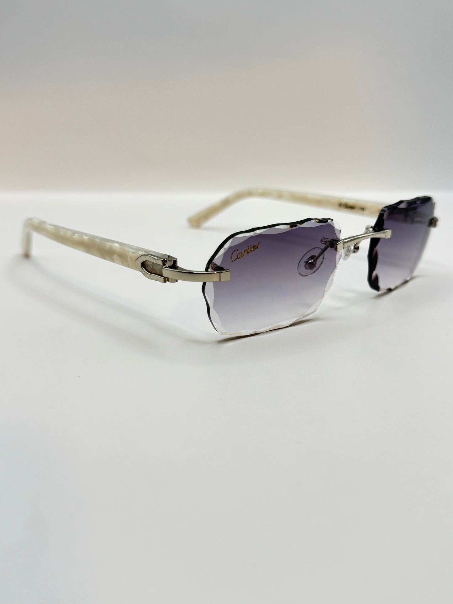 White acetate sunglasses