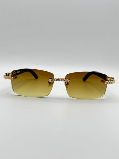 Moissanite Green wood Sunglasses