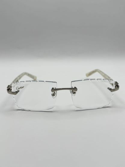 White acetate sunglasses