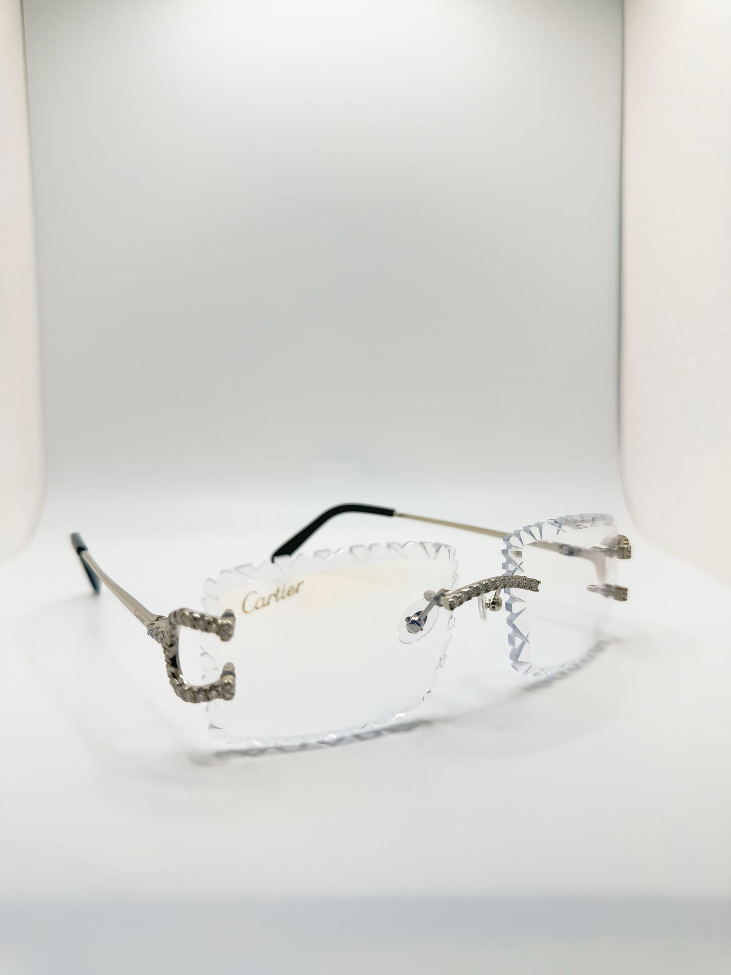 Iced out Big C moissanite Sunglasses