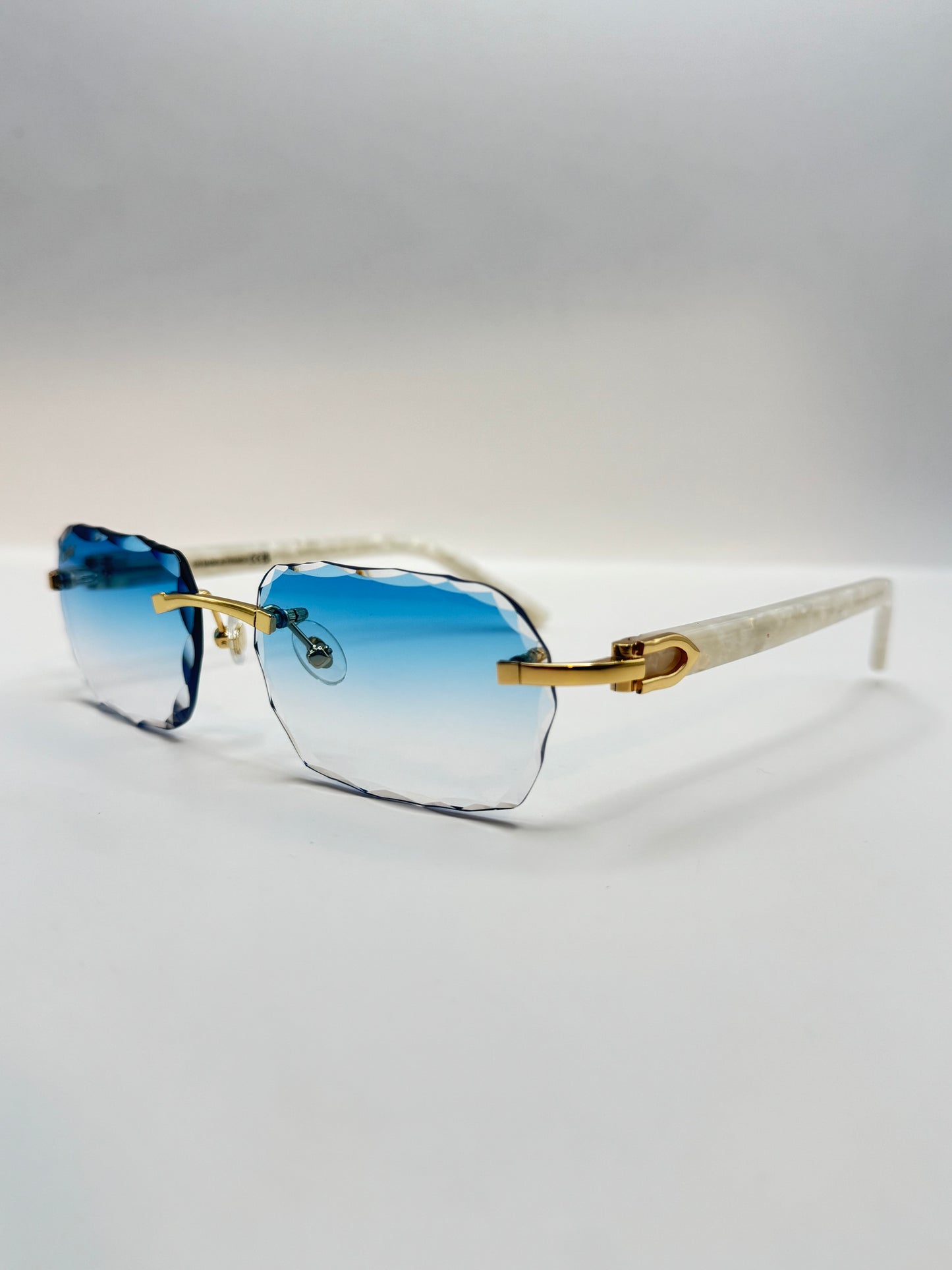 White acetate sunglasses