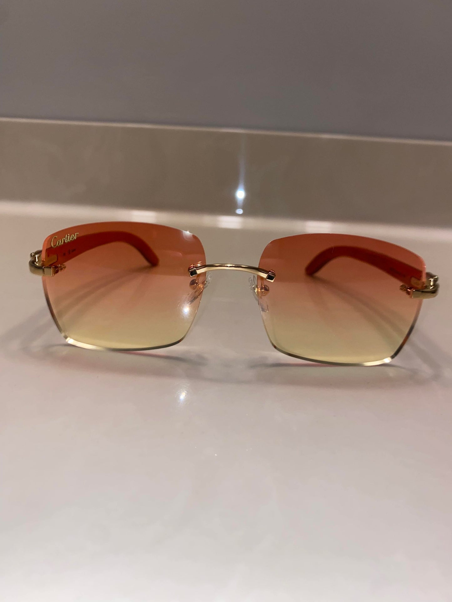 Black orange Wood glasses