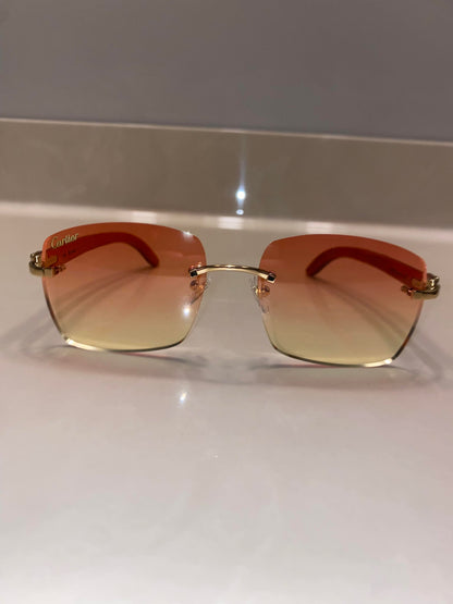 Black orange Wood glasses