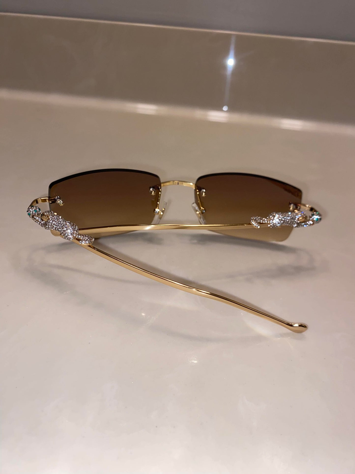 Iced out Panther Glasses