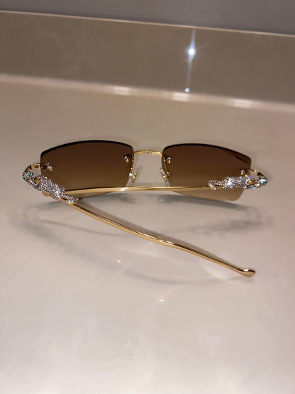 Iced out Panther Glasses