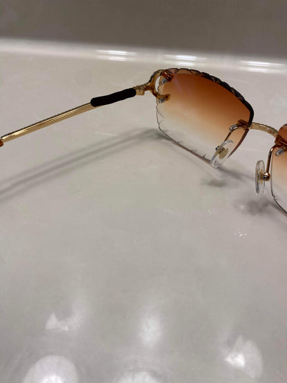 Made to order: Iced out Big C moissanite Sunglasses