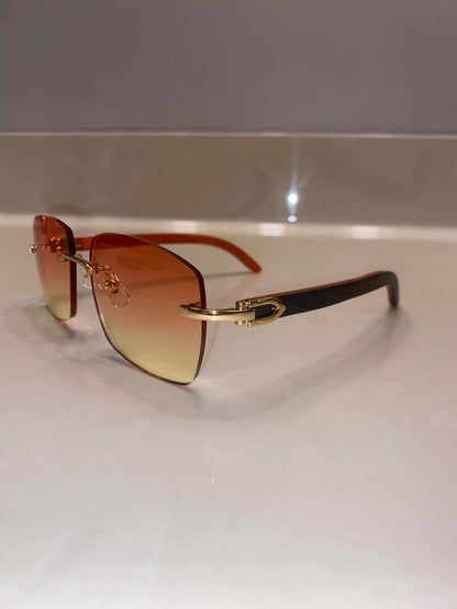 Black orange Wood glasses