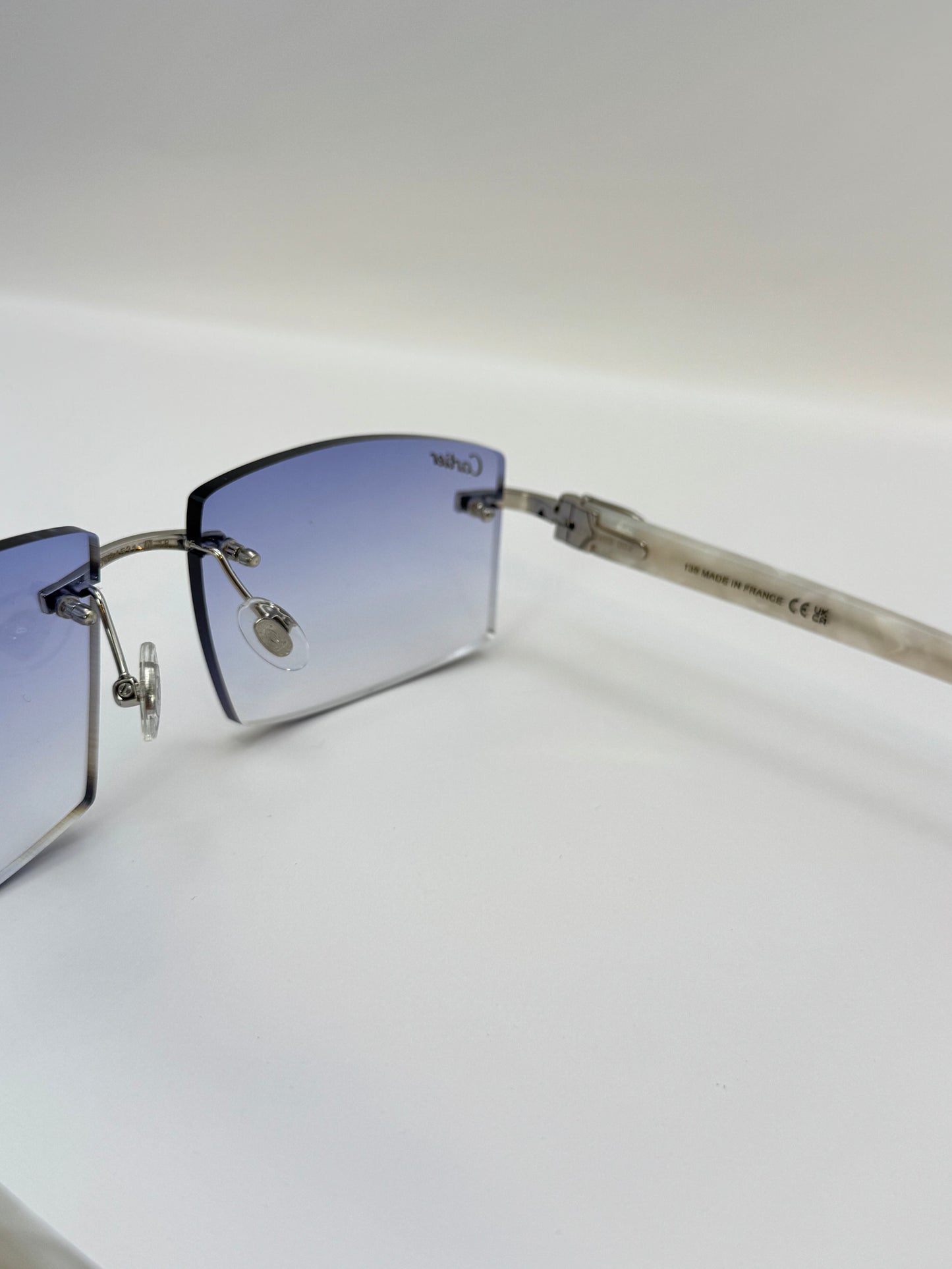White acetate sunglasses