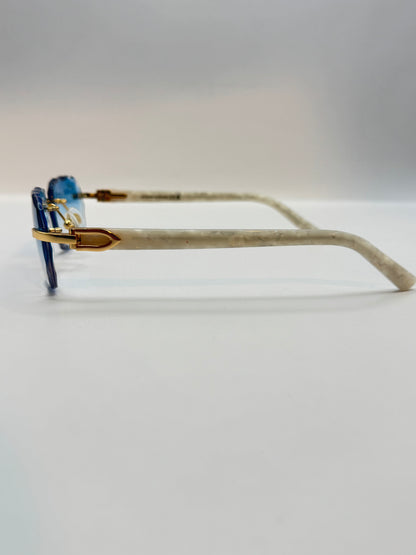 White acetate sunglasses