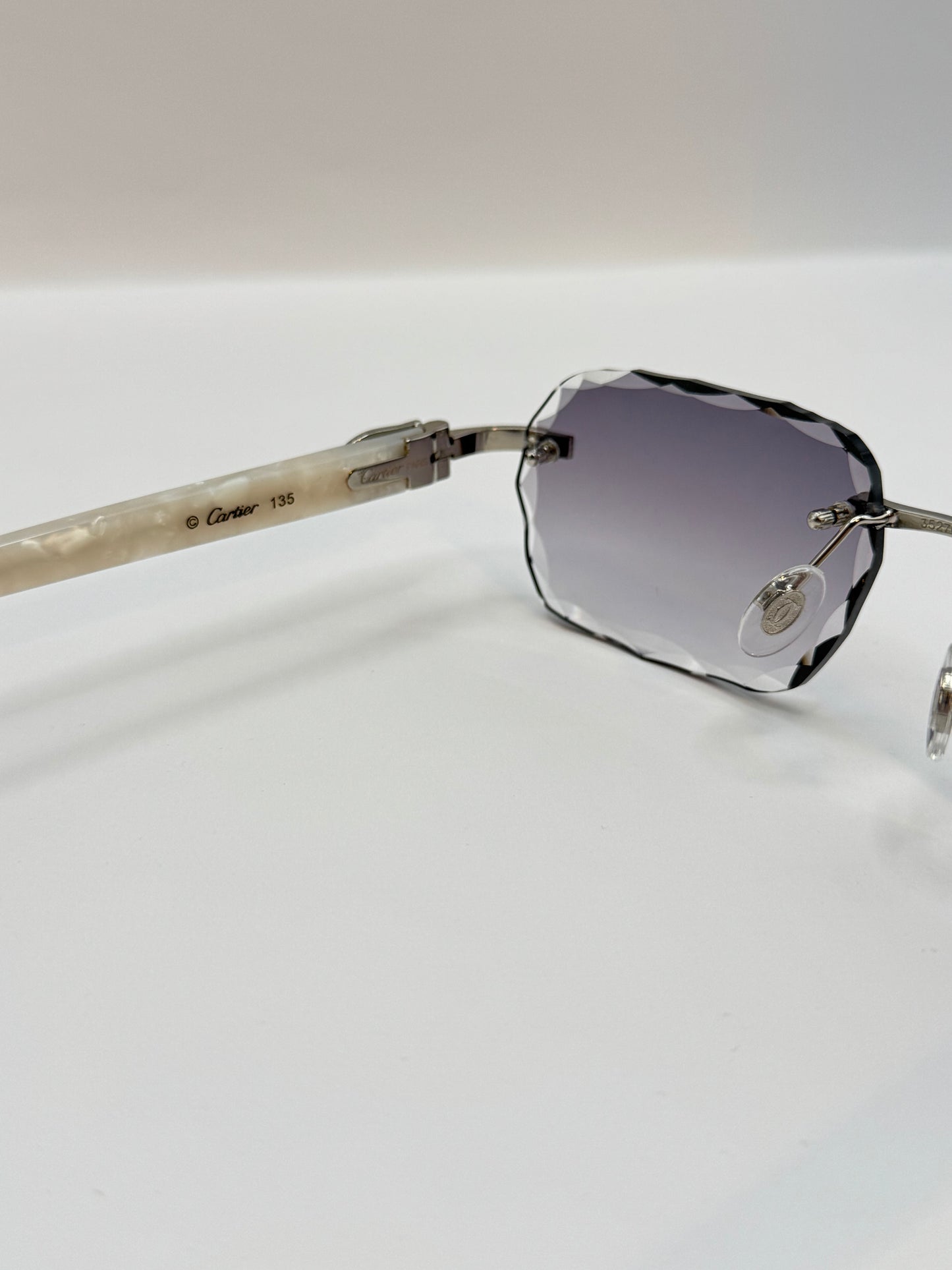 White acetate sunglasses