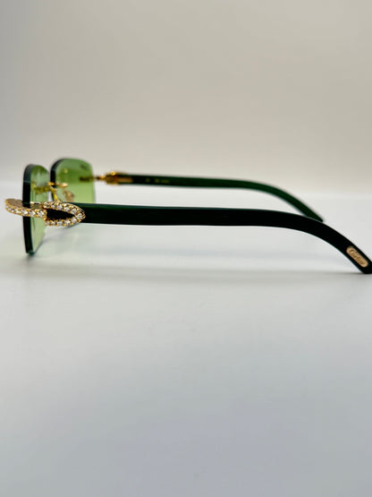 Moissanite Green wood Sunglasses