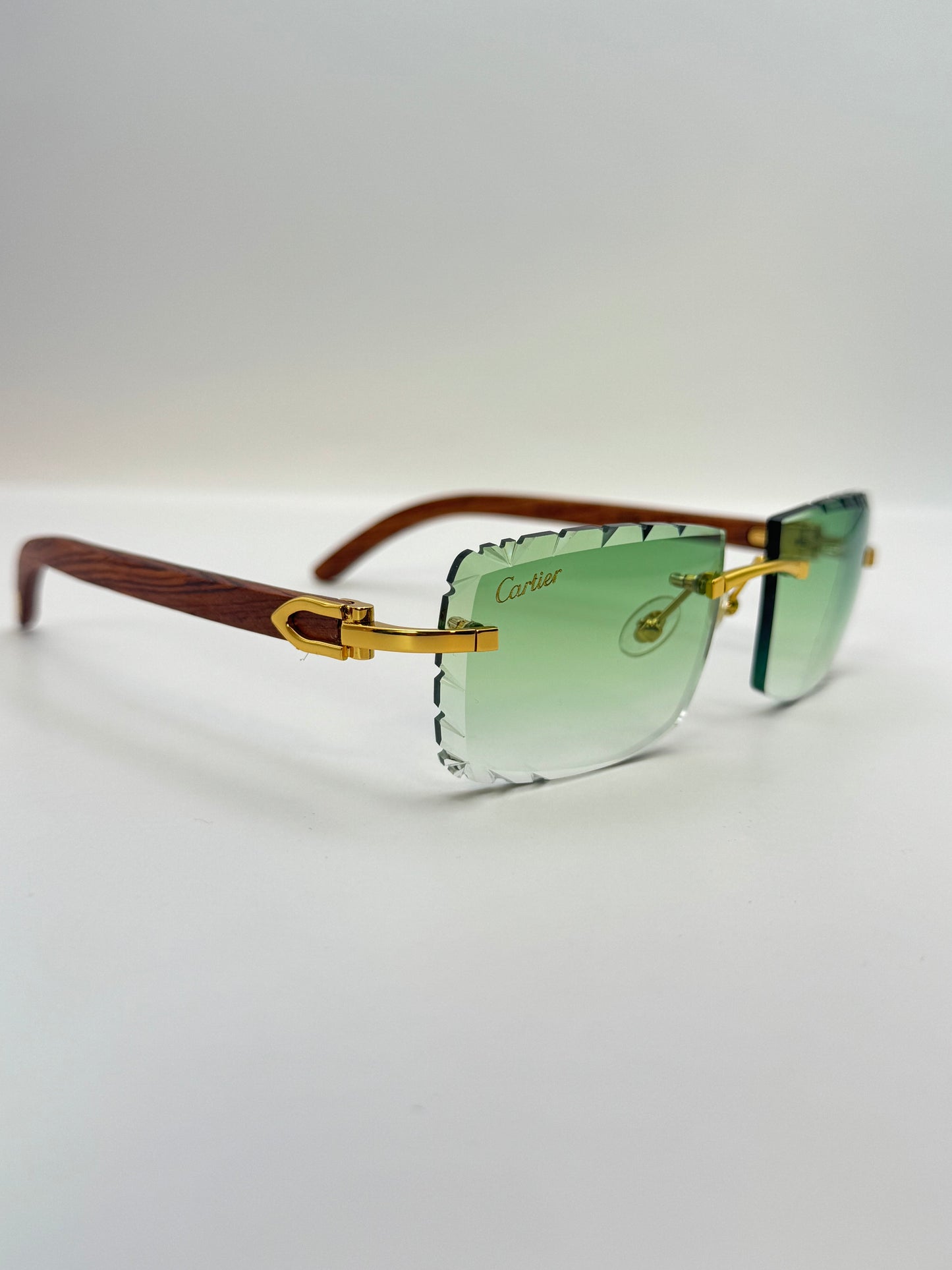 Diamond cut Wood Glasses