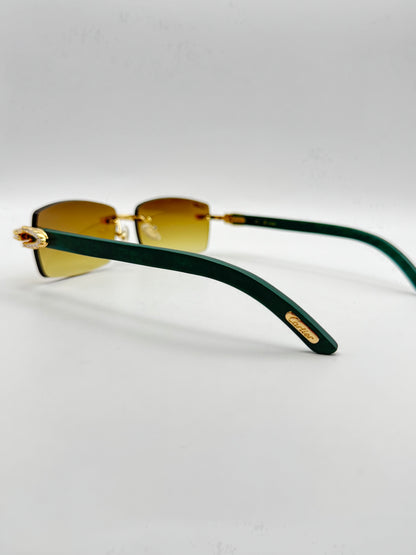 Moissanite Green wood Sunglasses