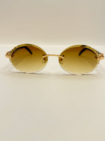 Retro White buff Sunglasses 54mm