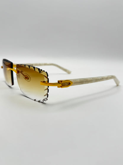 White acetate sunglasses
