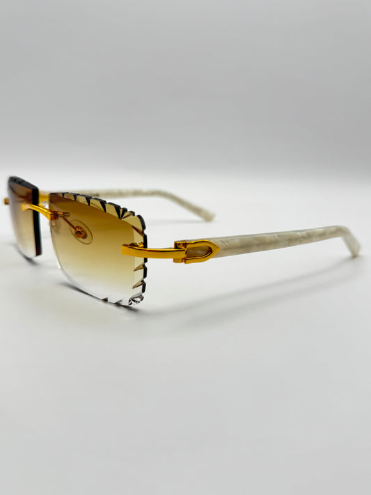 White acetate sunglasses