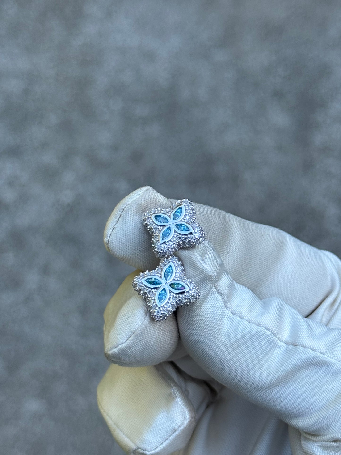 Moissanite flower Earrings