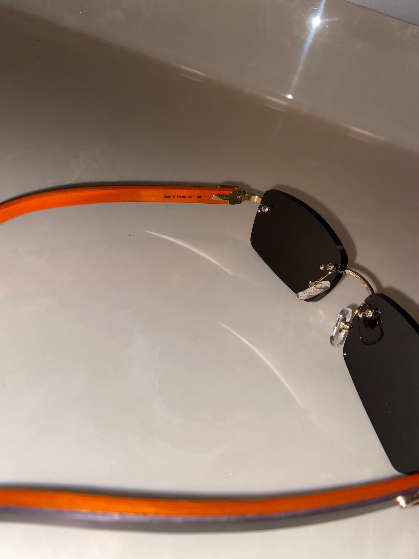 Black orange Wood glasses