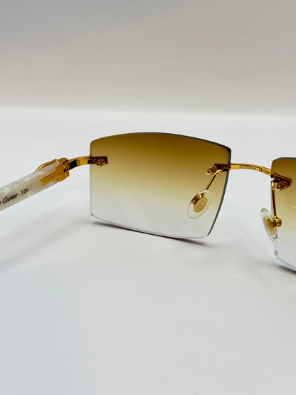 White acetate sunglasses