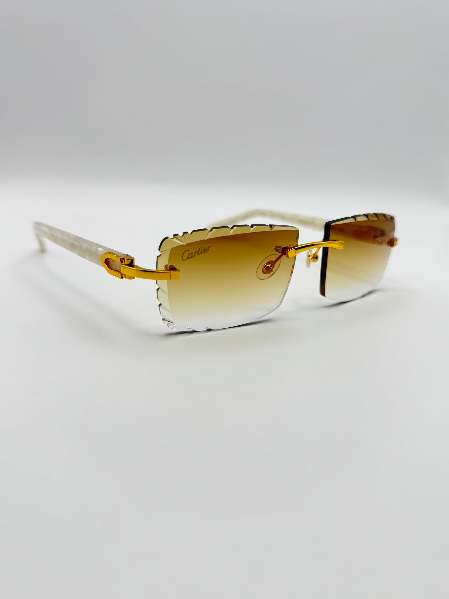 White acetate sunglasses
