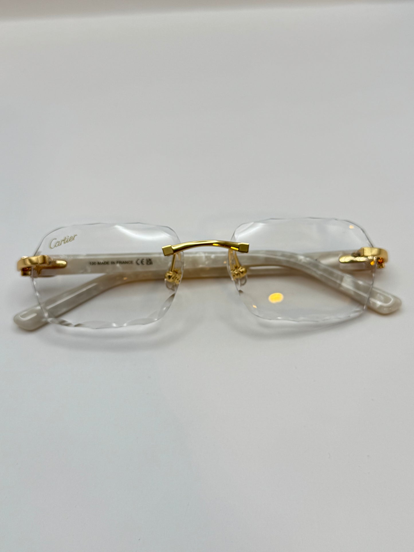 White acetate sunglasses