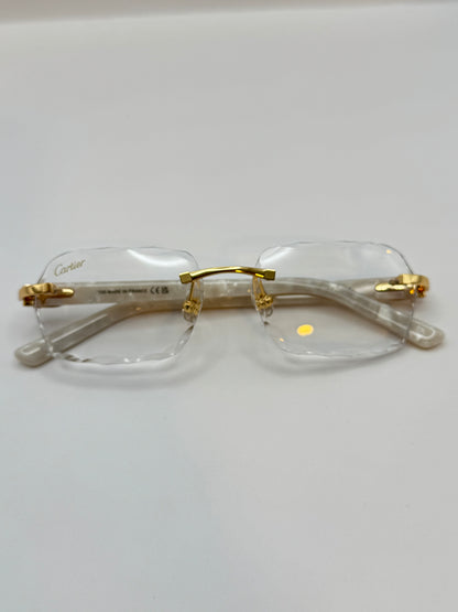White acetate sunglasses
