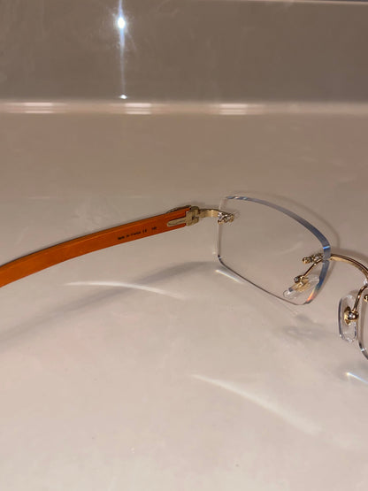 Black orange Wood glasses
